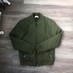 YOUR NEIGHBORS GREEN BOMBER JACKET